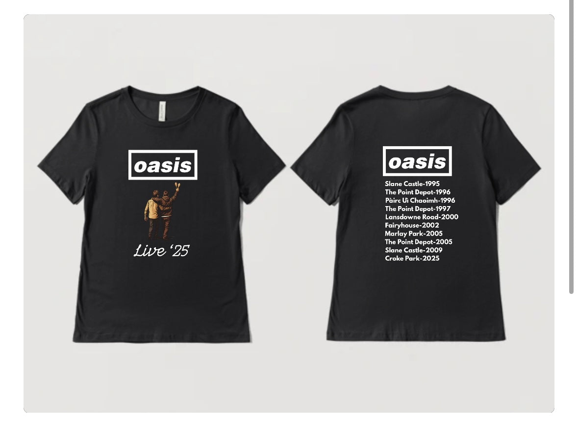 【現地限定】oasis live '25 アイルランド　ダブリン公演　Tシャツ Oasis “Live '25” Tour Tee – Limited Edition – TK Print