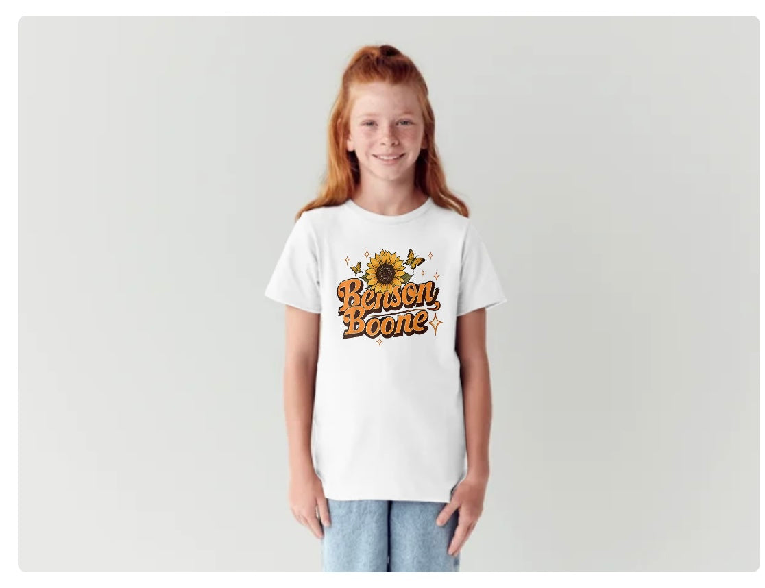 Benson Boone Tee – Sunflowers & Butterflies Edition 🌻🦋 – TK Print
